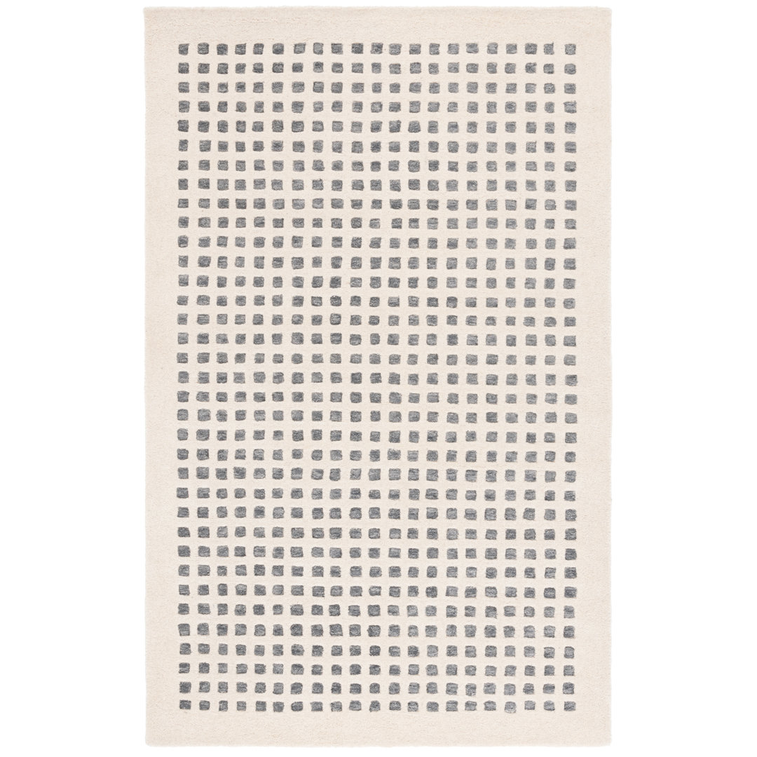 705 Hand Tufted 85% Wool; 15% Cotton Geometric Rug